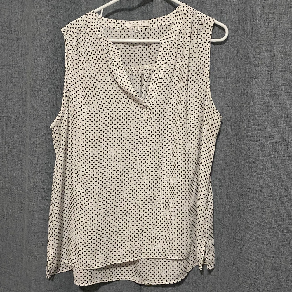 Black and White tank blouse